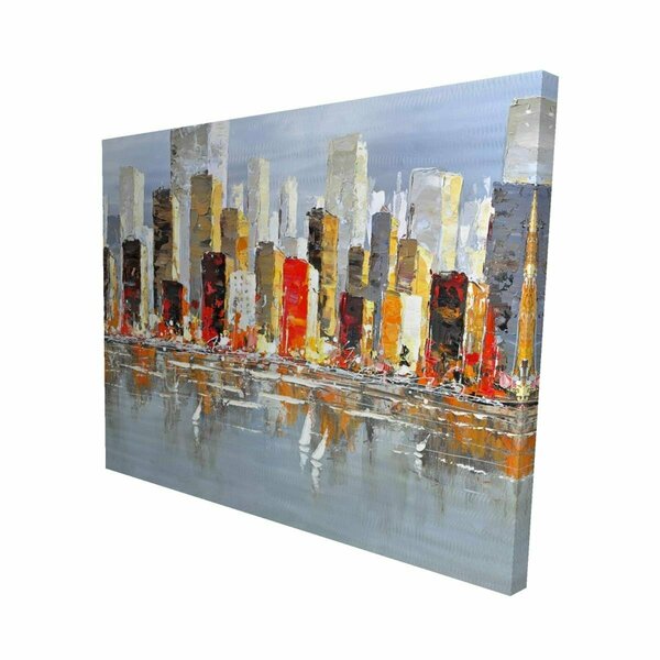 Begin Home Decor 16 x 20 in. Colorful Buildings with Water Reflection-Print on Canvas 2080-1620-CI42